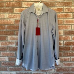 Ted Baker Endurance Dress Shirt NEW Men’s Neck 15.5 34 / 35 Medium Blue White
